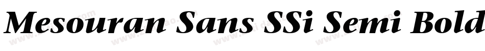 Mesouran Sans SSi Semi Bold Italic字体转换